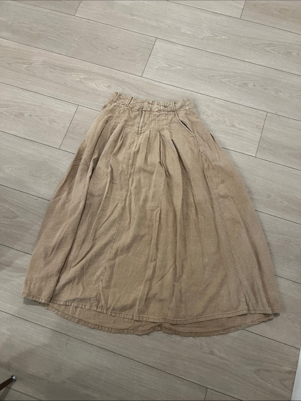 Free People Beige Maxi Skirt